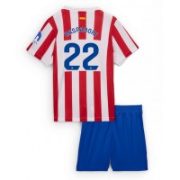 Atletico Madrid Giacomo Raspadori #22 Domáci Detský futbalový dres 2025-26 Krátky Rukáv (+ trenírky)